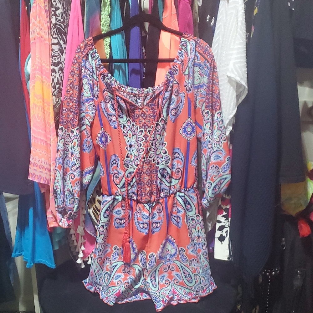 VENUS Pink Relaxed Graphic Tunic